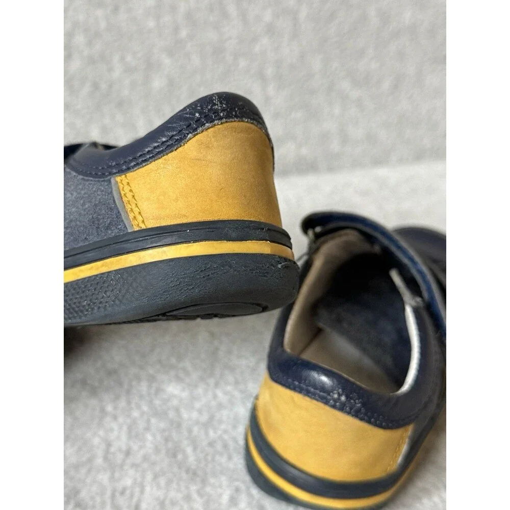 Bartek Leather Shoes Boys 27 Blue Easy On Closure Slip On School Casual